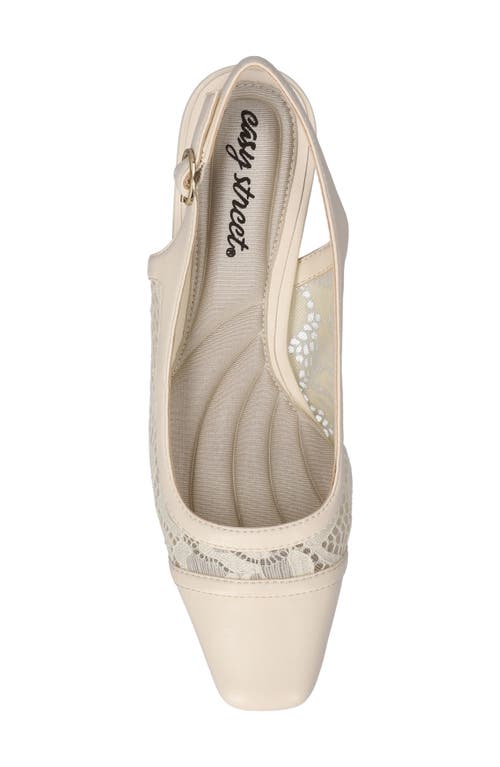 Easy Street Fortune Square Toe Slingback Pump In Multi
