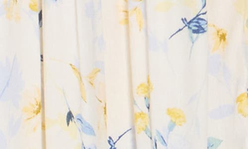 LOVESTITCH LOVESTITCH FLORAL FLUTTER SLEEVE BUTTON FRONT TIERED MAXI DRESS