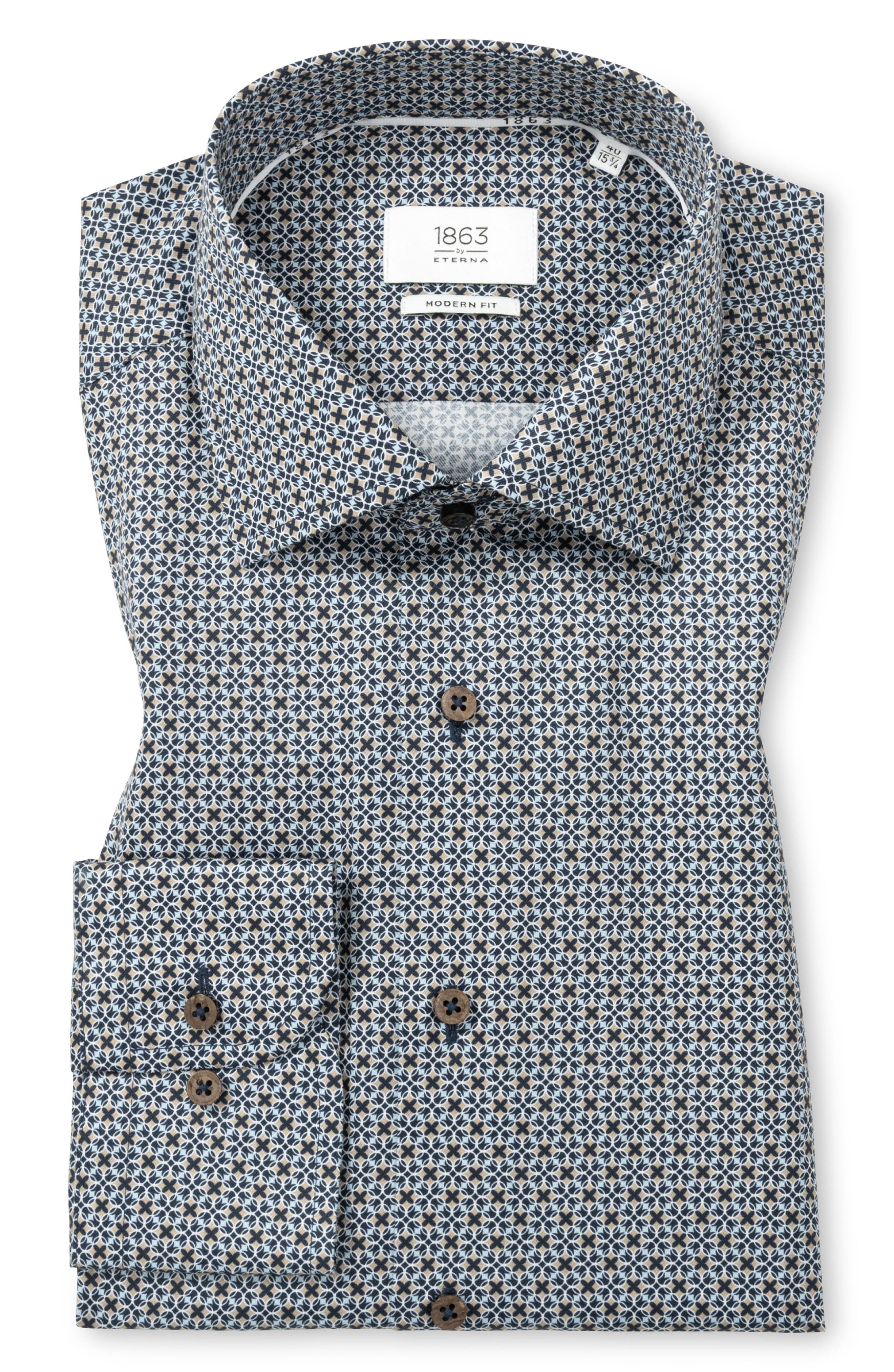 Modern Fit Printed Twill Shirt