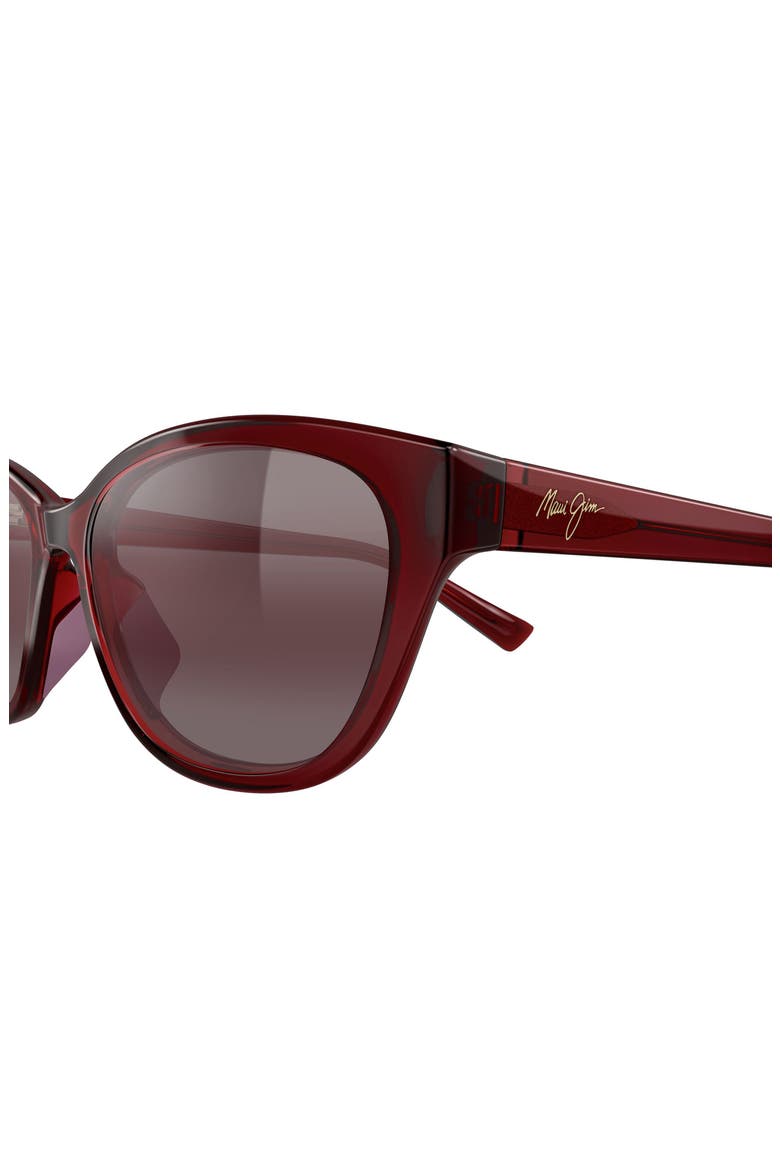 54mm Polarized Gradient Cat Eye Sunglasses, Alternate, color, RED