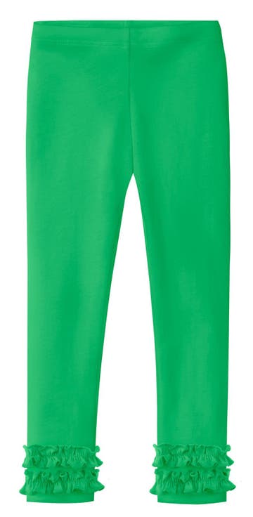 Girls Soft Cotton Ruffle Leggings (Toddler/Kids)