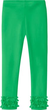 CITY THREADS Girls Soft 100% Cotton Ruffle Leggings