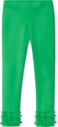 CITY THREADS Girls Soft 100% Cotton Ruffle Leggings