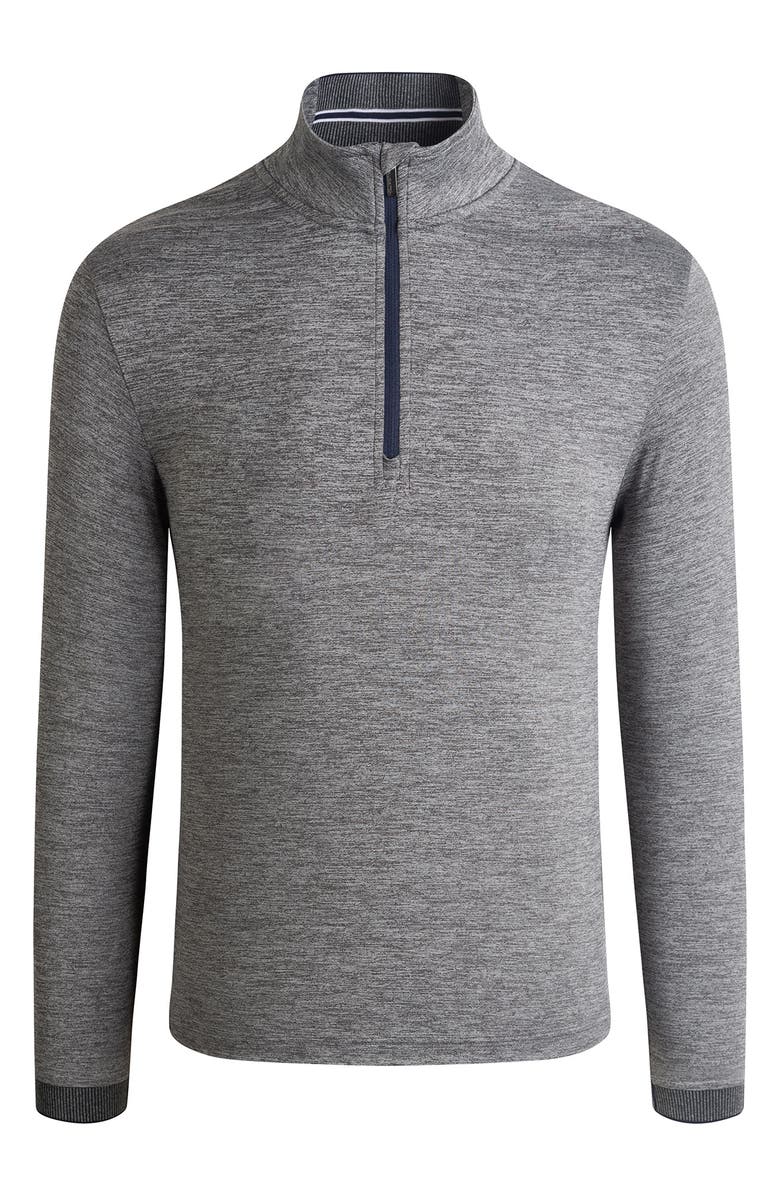 Bugatchi Stretch Quarter Zip Pullover, Main, color, 