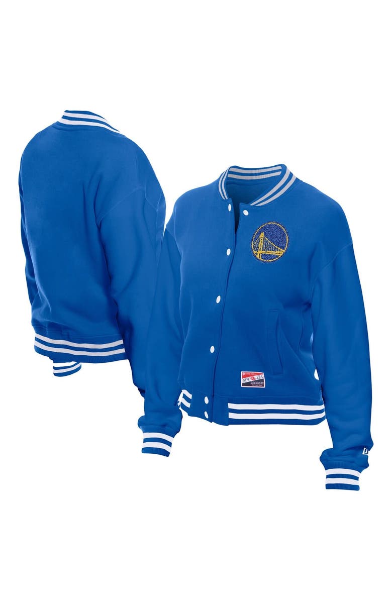 New Era Women's New Era Royal Golden State Warriors Throwback Full-Snap Jacket, Main, color, Royal