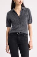 Nordstrom Brushed Cashmere Polo Sweater