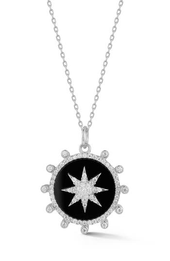 Sphera Milano Medallion Pendant Necklace In Silver