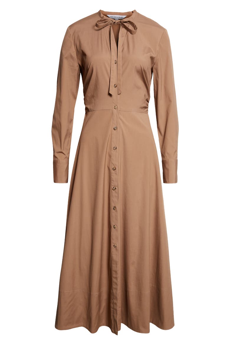 Honora Long Sleeve Stretch Cotton Shirtdress, Alternate, color, LICHEN