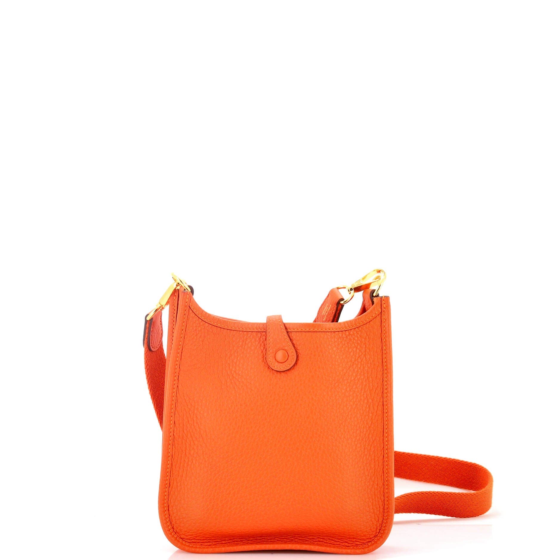 Pre-Owned Hermes Evelyne Bag Gen III Clemence TPM, Alternate, color, Orange Minium