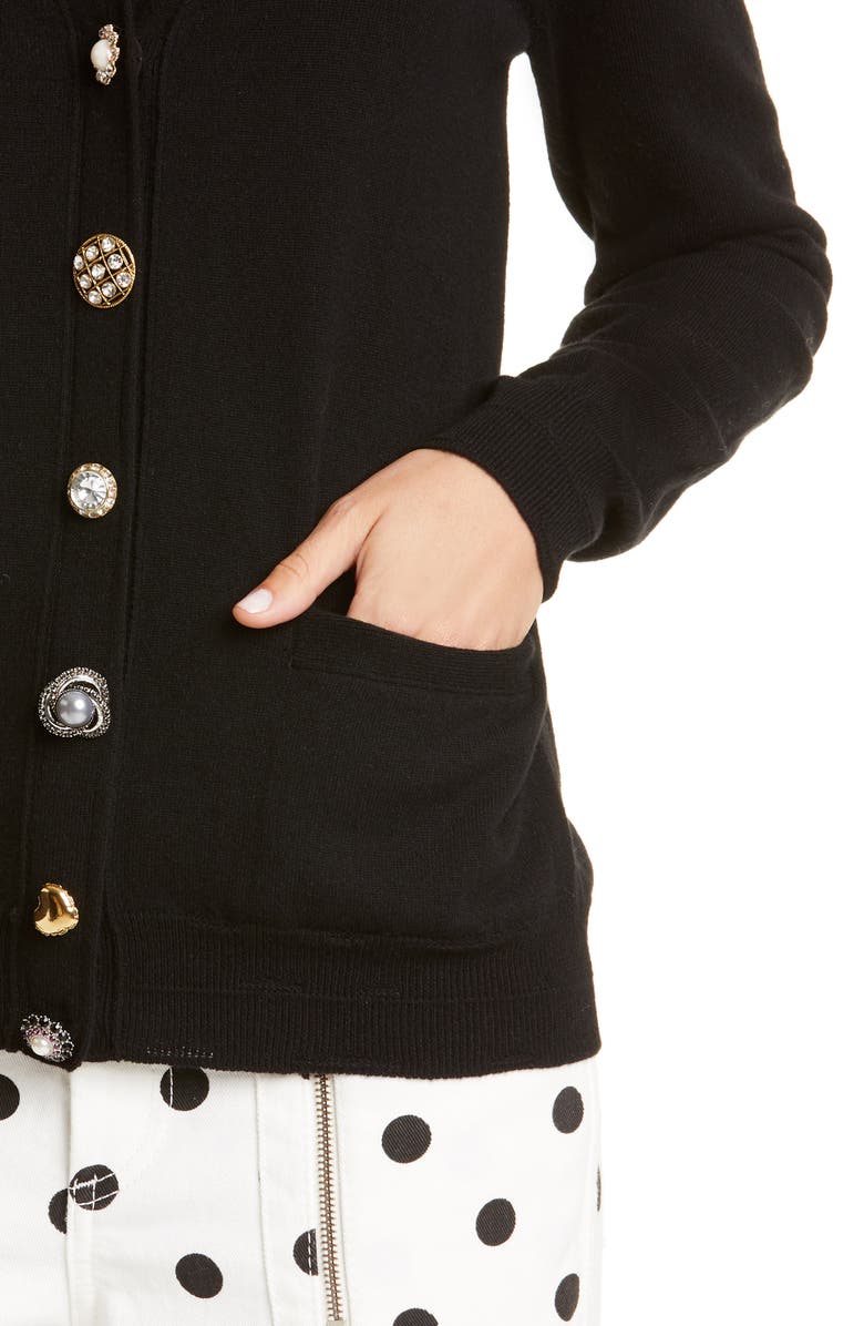 The Marc Jacobs The Jeweled Button Cardigan, Alternate, color,