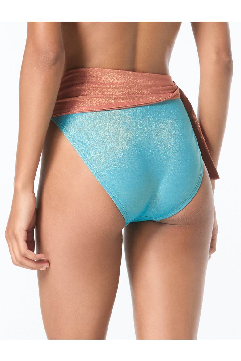 High Waist Side Tie Bikini Swim Bottom, Alternate, color, Zenith