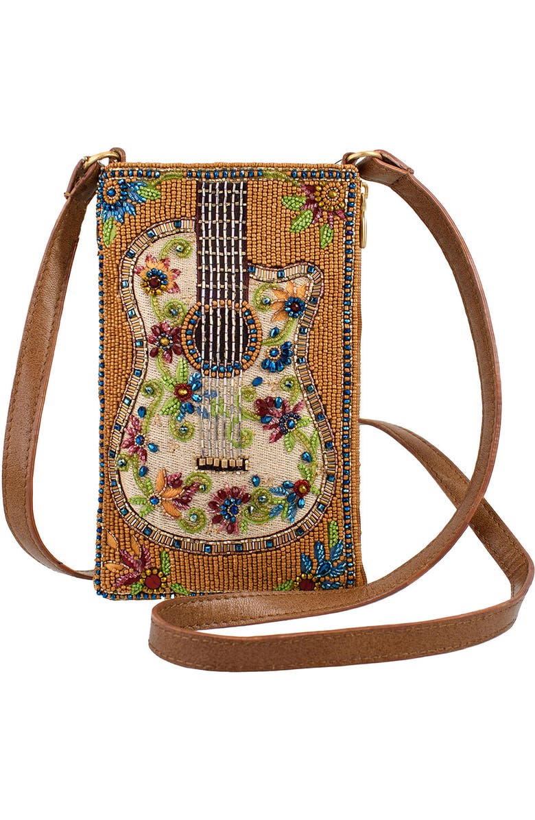 Mary Frances Accessories Garden Groove Crossbody Phone Bag, Main, color, Brown