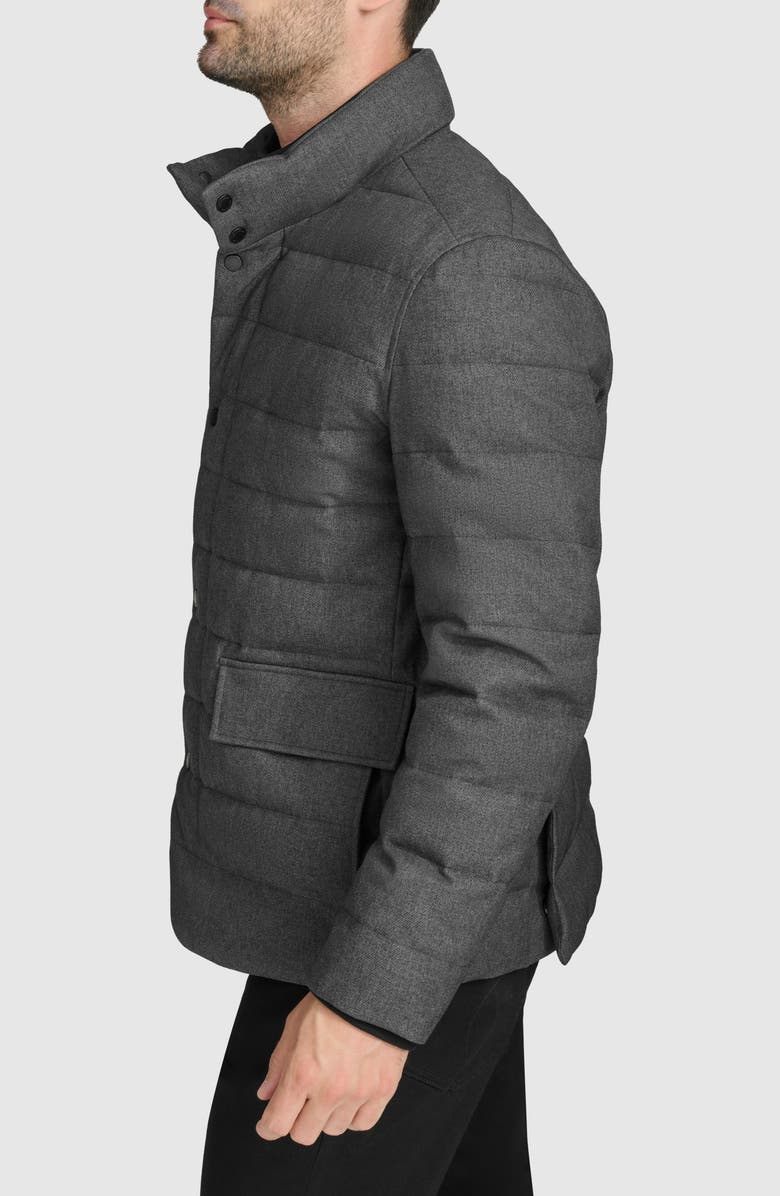 Cole Haan Quilted Down & Feather Fill Jacket with Removable Bib, Alternate, color, 
