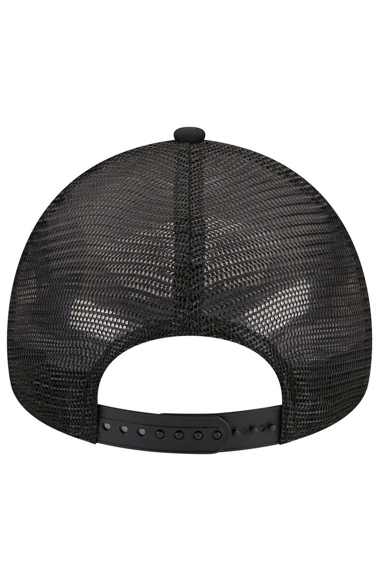 New Era Men's New Era Black Chicago Cubs A-Frame 9FORTY Trucker Adjustable Hat, Alternate, color,