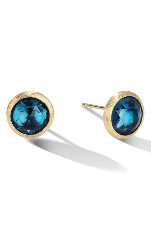 Jaipur Semiprecious Stone Stud Earrings