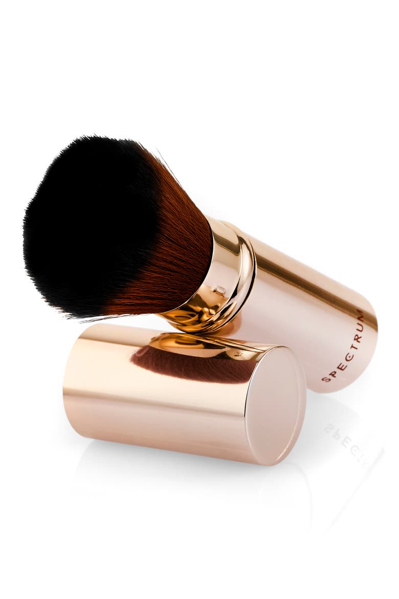 Pantherine Retractable Kabuki Brush, Alternate, color, BROWN