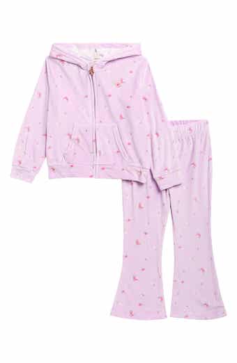 Kids' Floral Zip Hoodie & Flare Pants Set