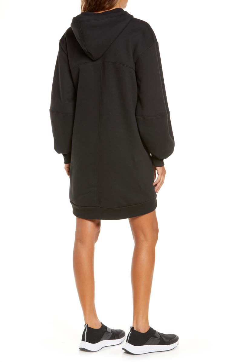 Zella Cara Long Sleeve Fleece Hoodie Dress, Alternate, color,