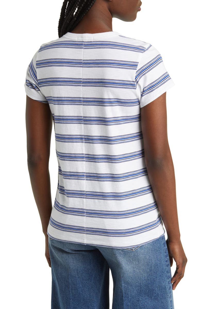 rag & bone Stripe Organic Pima Cotton T-Shirt, Alternate, color,