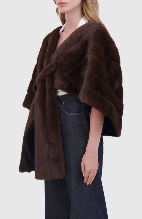 Lyla Grant Fur-free Mink (faux Fur) Stole In Brown