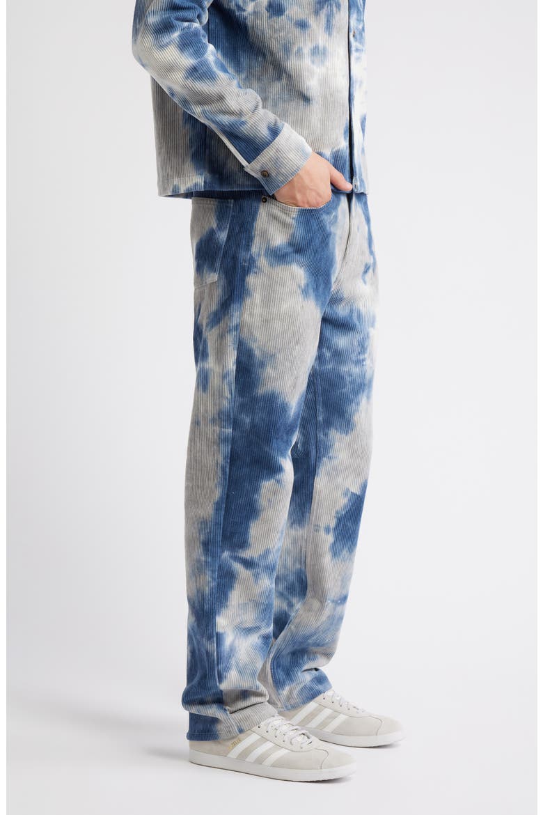 Curtis Tie Dye Cotton Corduroy Pants, Alternate, color, BLUE