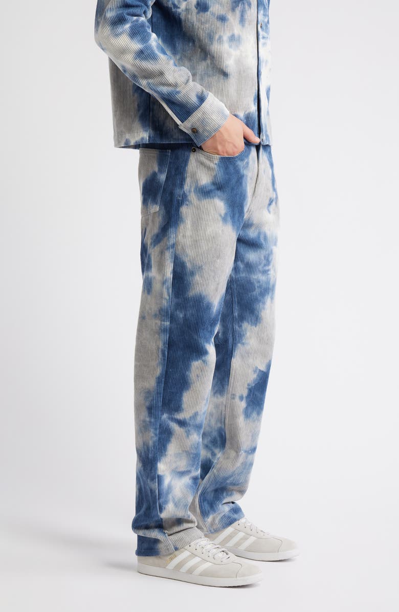 RIZORT Curtis Tie Dye Cotton Corduroy Pants, Alternate, color, Blue