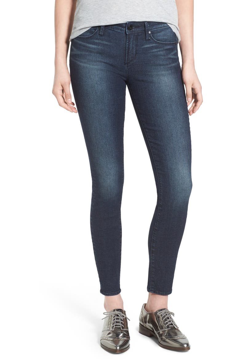 'Sarah' Skinny Jeans, Main, color, DARK BLUE