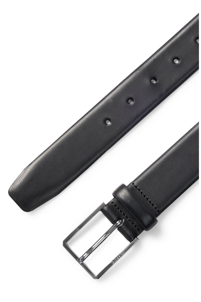 Cary Leather Belt, Alternate, color, BLACK