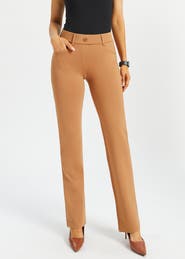 Betabrand 7 Pocket DPYP Dress Pant Yoga Pants Straight Leg