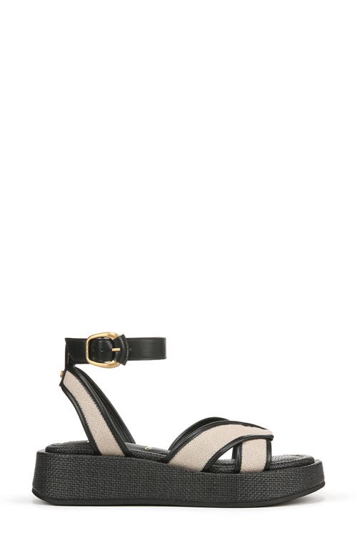 Shop Sam Edelman Nylie Woven Wedge Platform Sandal In Natural/black