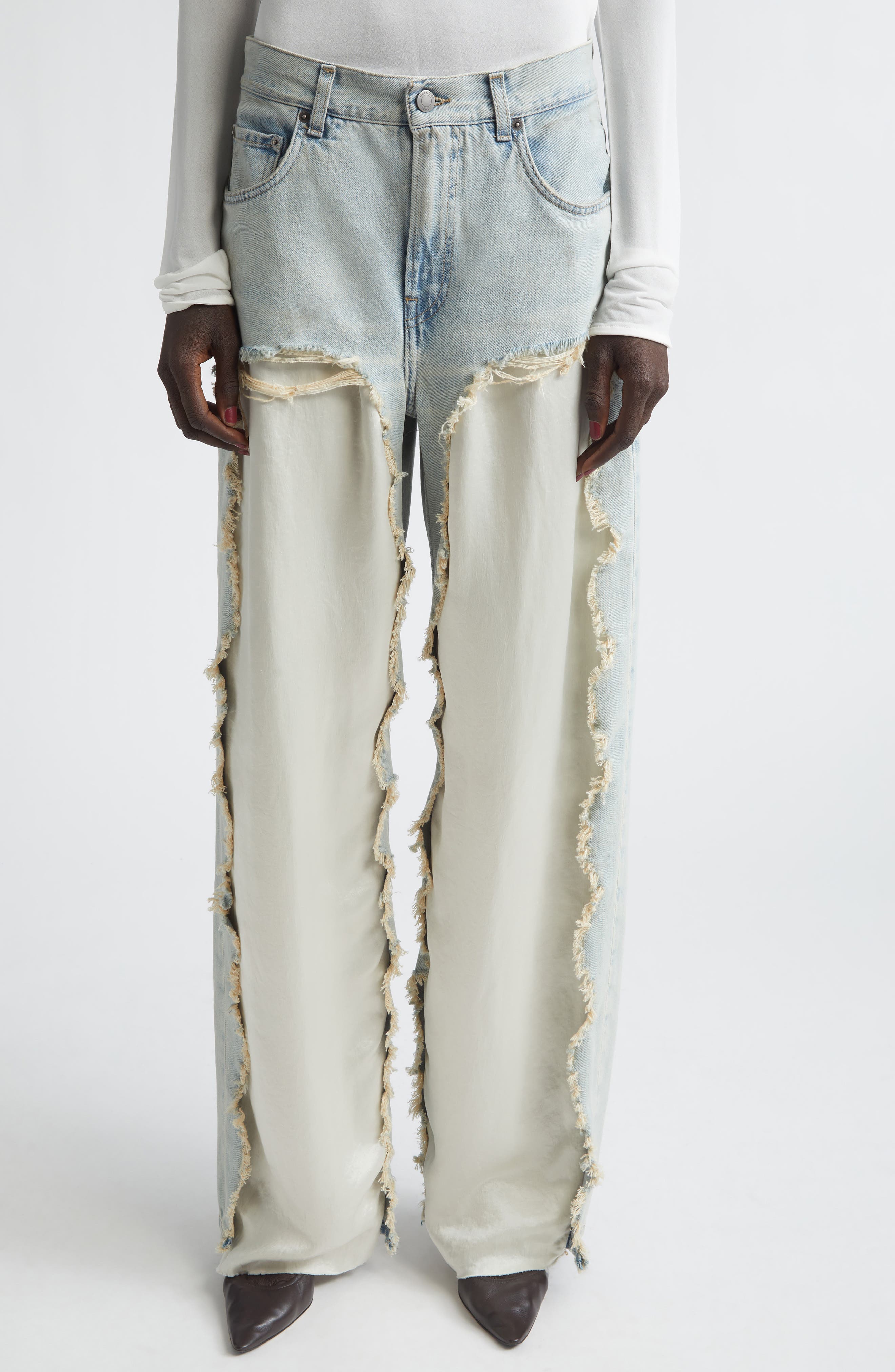 Bonnie Destroyed Wide Leg Jeans