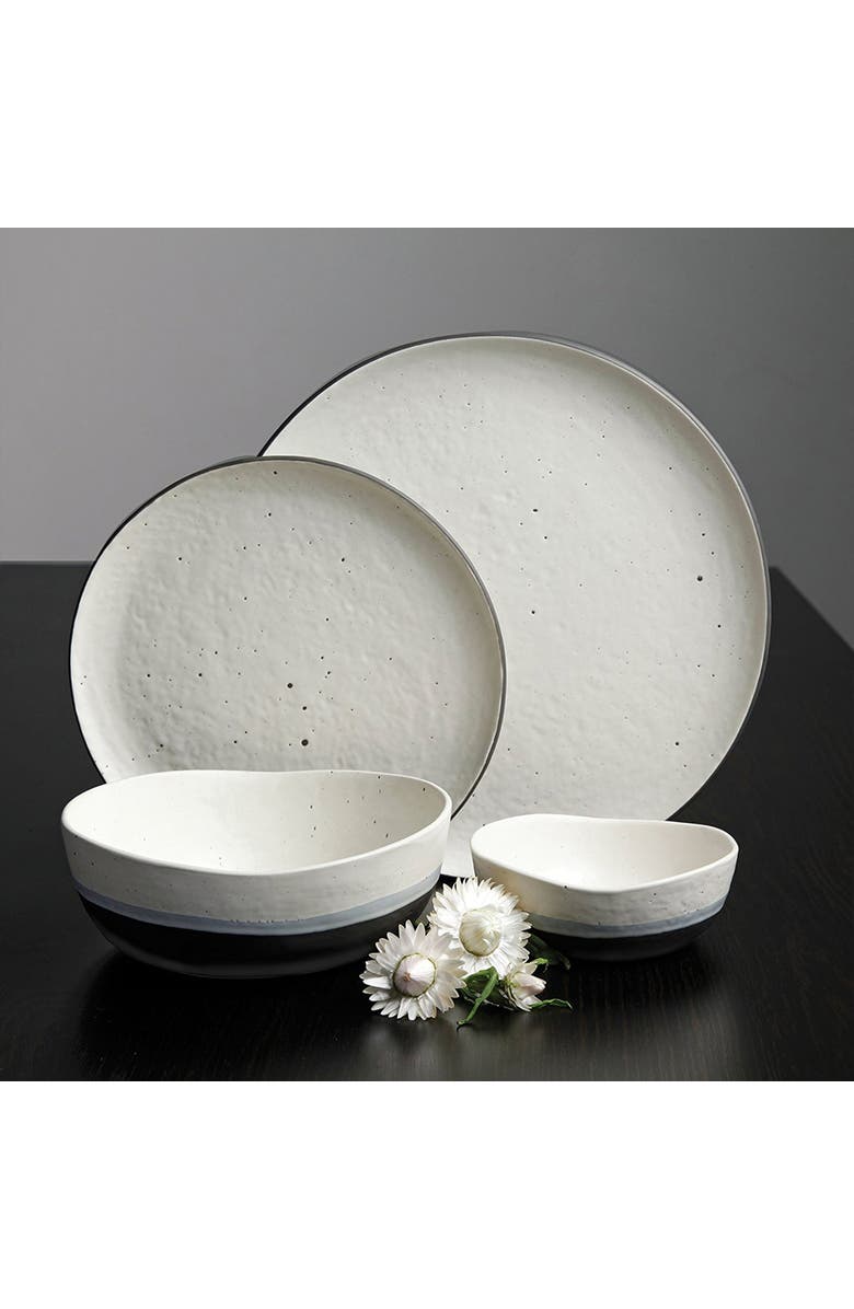 Gibson Elite Rhinebeck 16 Piece Round Stoneware Dinnerware Set, Alternate, color, White