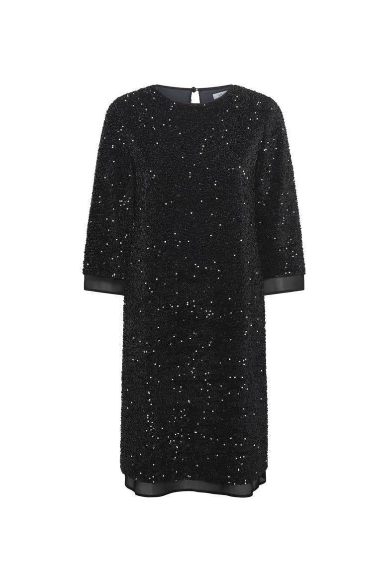 Liora Sequin Dress, Alternate, color, Black