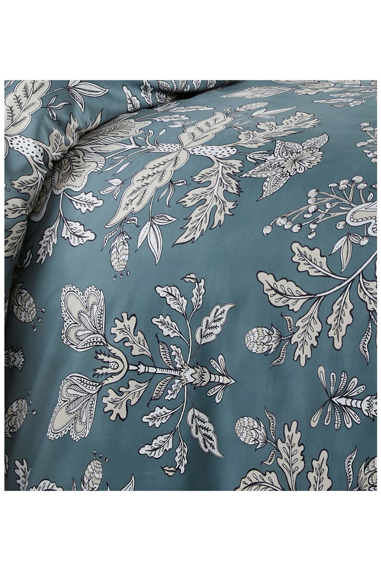 Luxury Premium Oversized Comforter Set, Alternate, color, VINTAGE GARDEN SMOKEY BLUE
