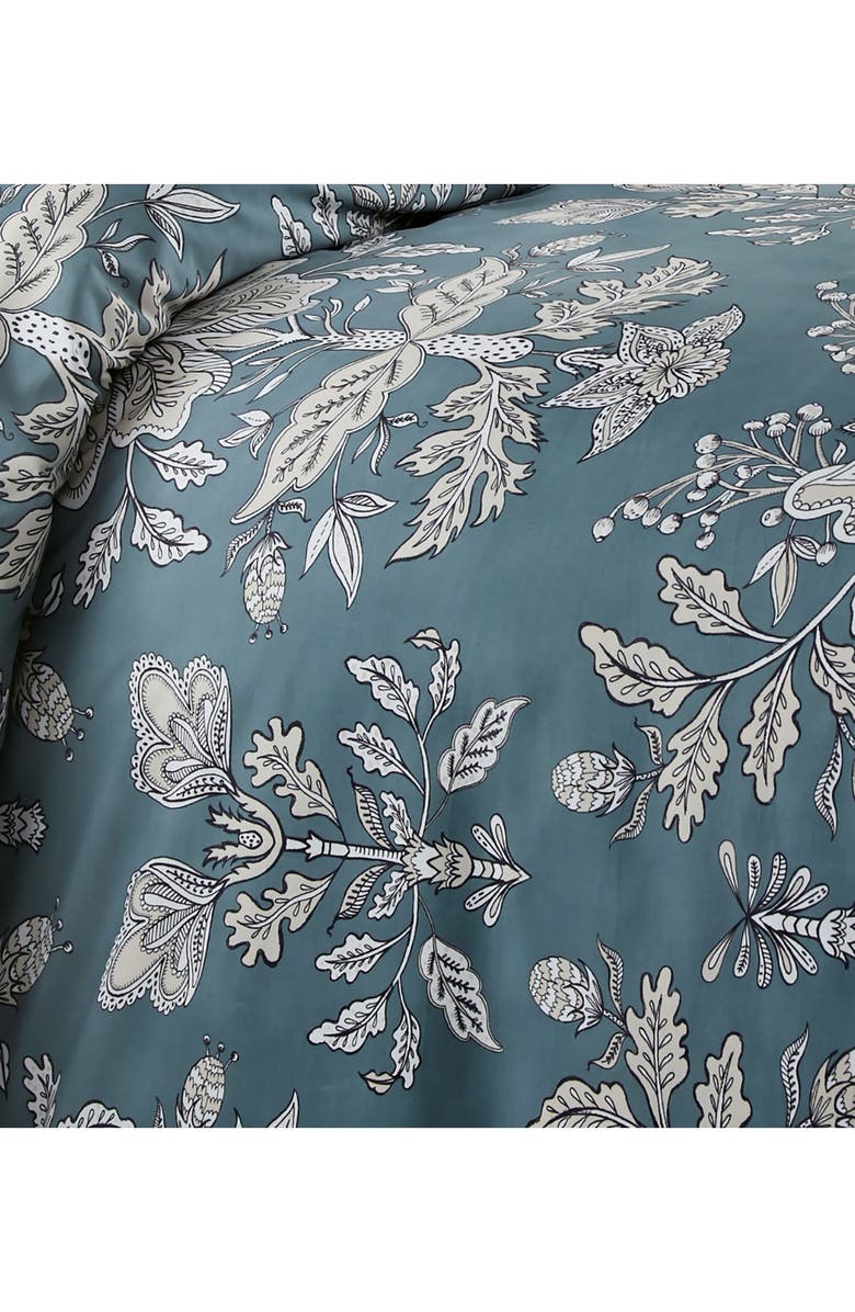 SOUTHSHORE FINE LINENS Luxury Premium Oversized Comforter Set, Alternate, color, Vintage Garden Smokey Blue