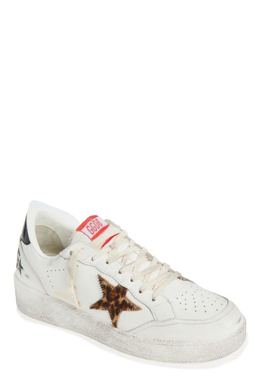 Golden Goose White Leather Ballstar 2 Sneakers In Multi