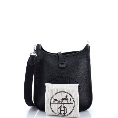 Pre-owned Hermes Hermes Evelyne Bag Gen Iii Clemence Tpm In Black
