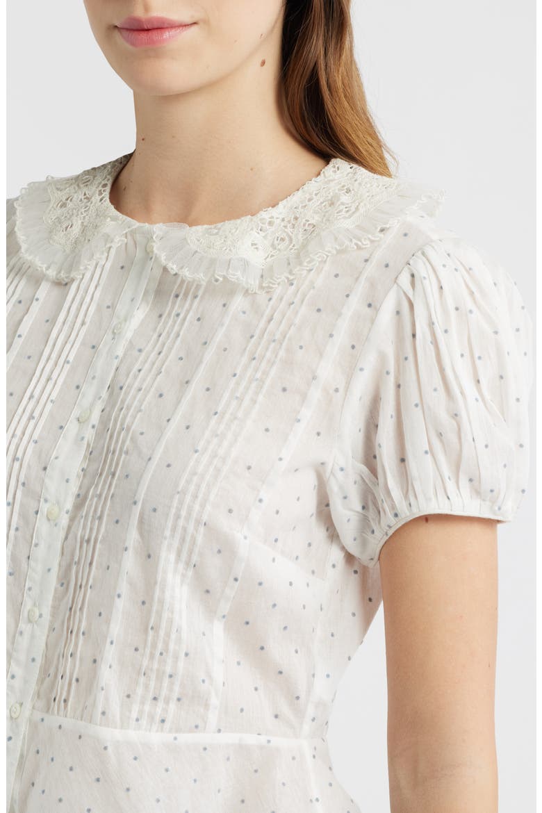 Oleta Organic Cotton Top, Alternate, color, FLOCK DOT
