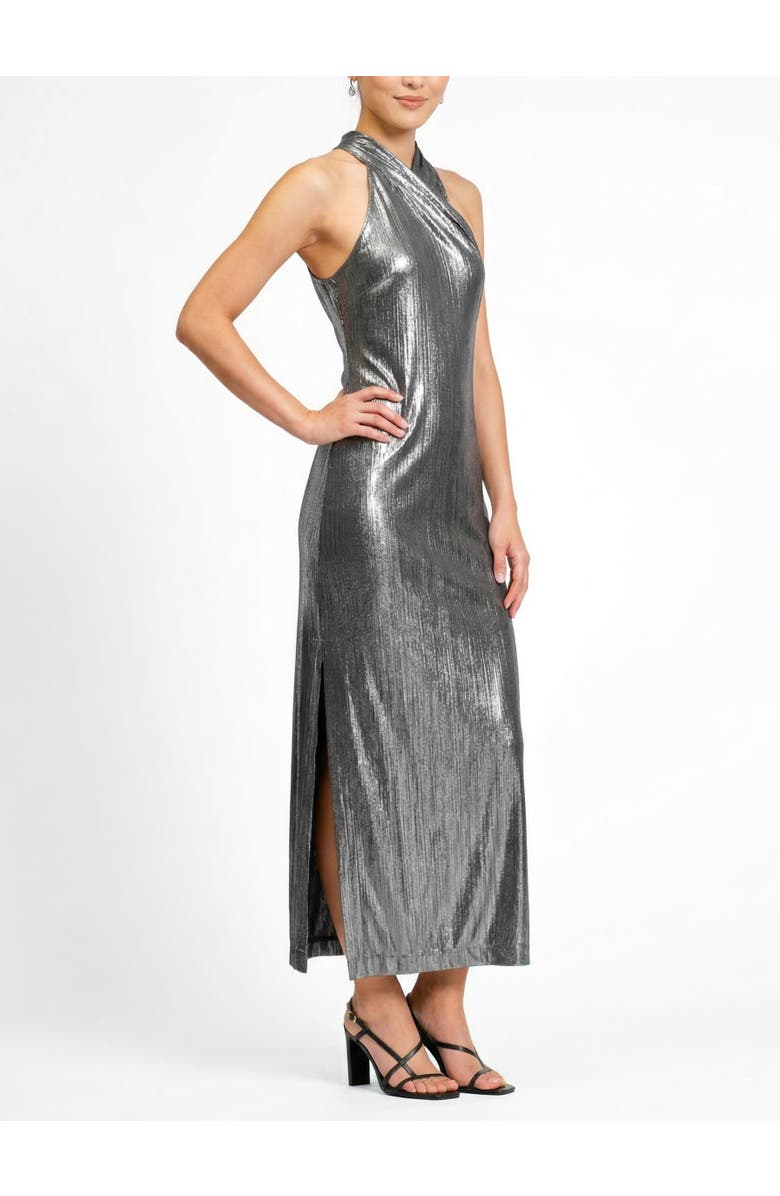 RACHEL Rachel Roy Harland Crossover Halter Maxi Dress, Alternate, color, Silver