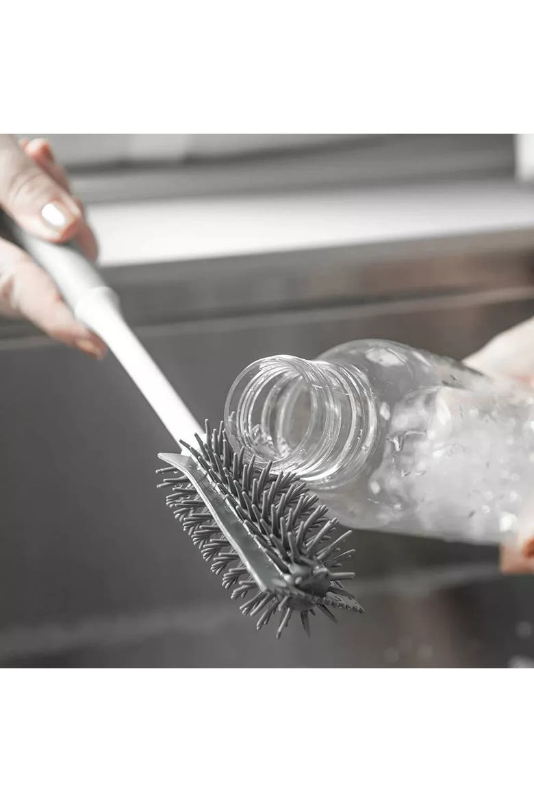 Multipurpose Ergonomic Flexible Bottle Brush, Alternate, color, White
