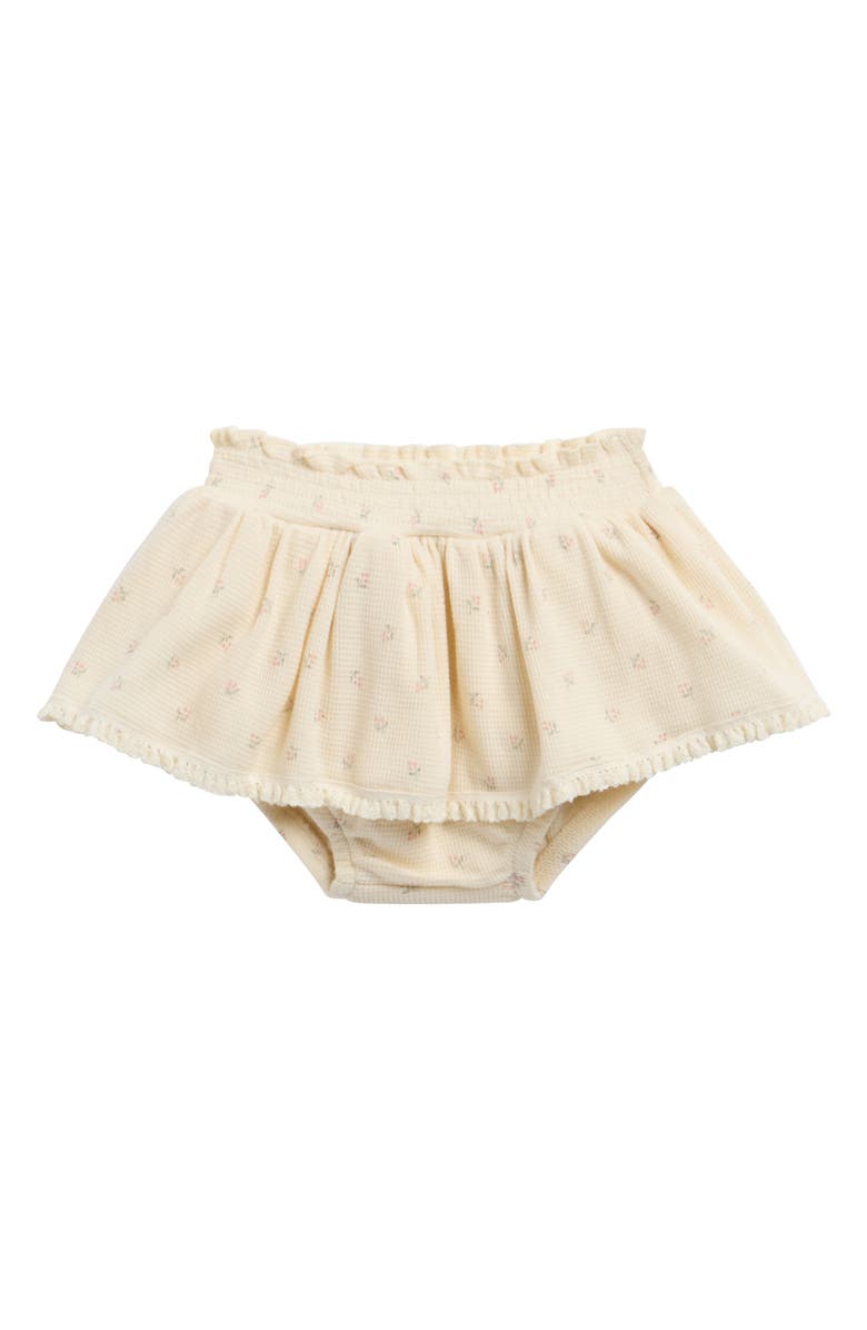 QUINCY MAE Waffle Skirted Bloomers, Main, color, Natural