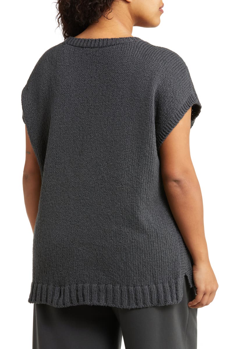 Eileen Fisher Crewneck Short Sleeve Organic Cotton Sweater, Alternate, color, 