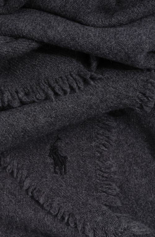 Polo Ralph Lauren Woven Triangle Wrap In Gray