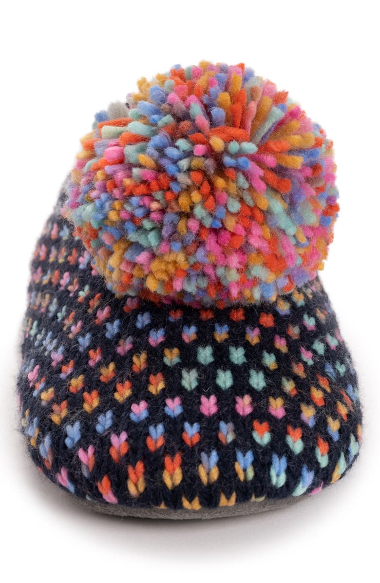 MUK LUKS Space Dye Pom Slipper Socks, Alternate, color, 