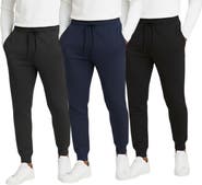 BenBen Men's 3 Pack Ultra Soft Fleece Jogger Sweatpants