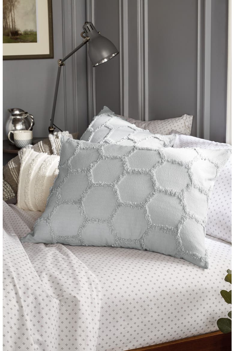 Chenille Honeycomb Comforter & Sham Set, Alternate, color, GREY