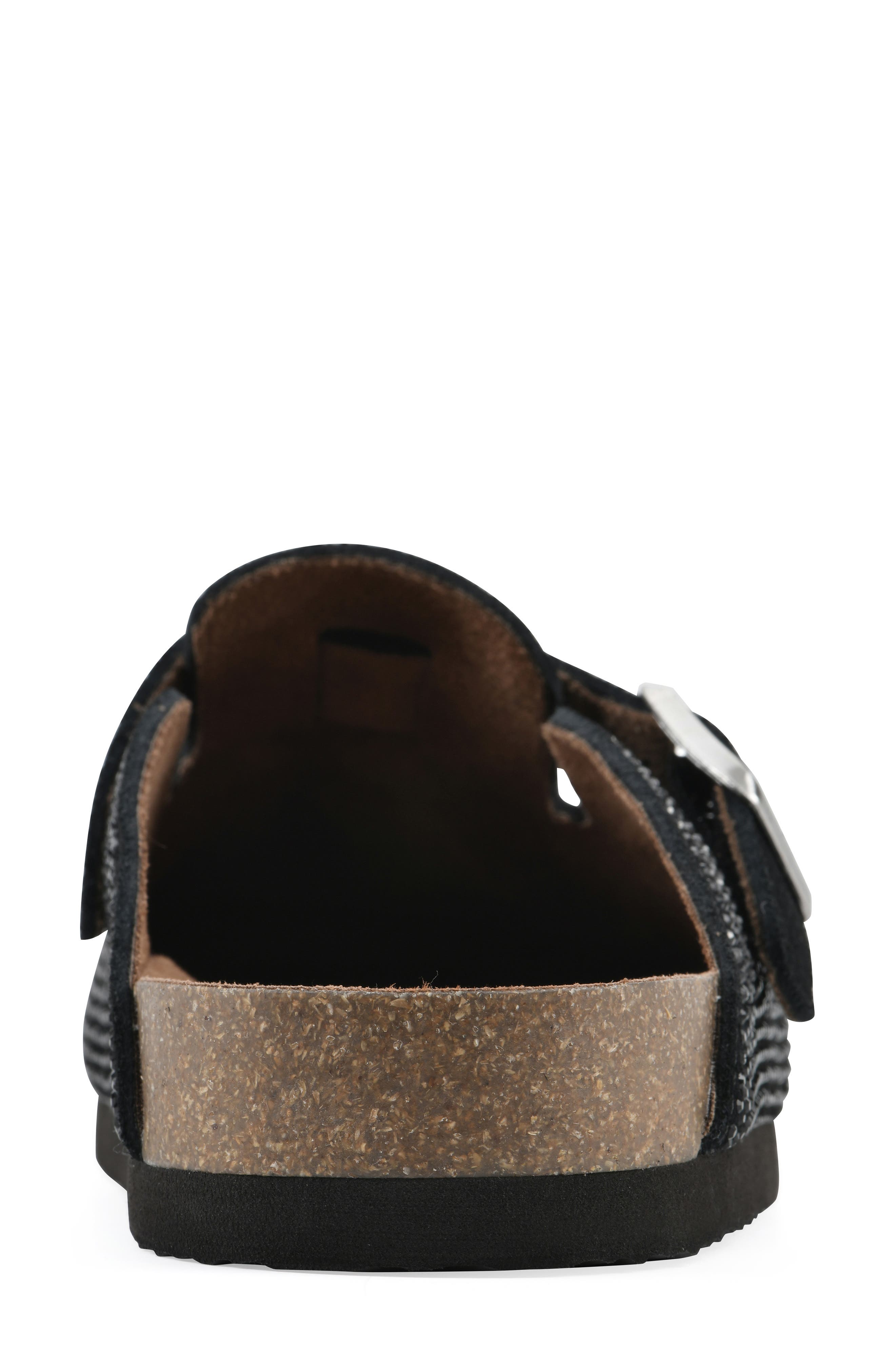 White Mountain Footwear Bellamy Crystal Embellished Clog, Alternate, color, Black/ Suede