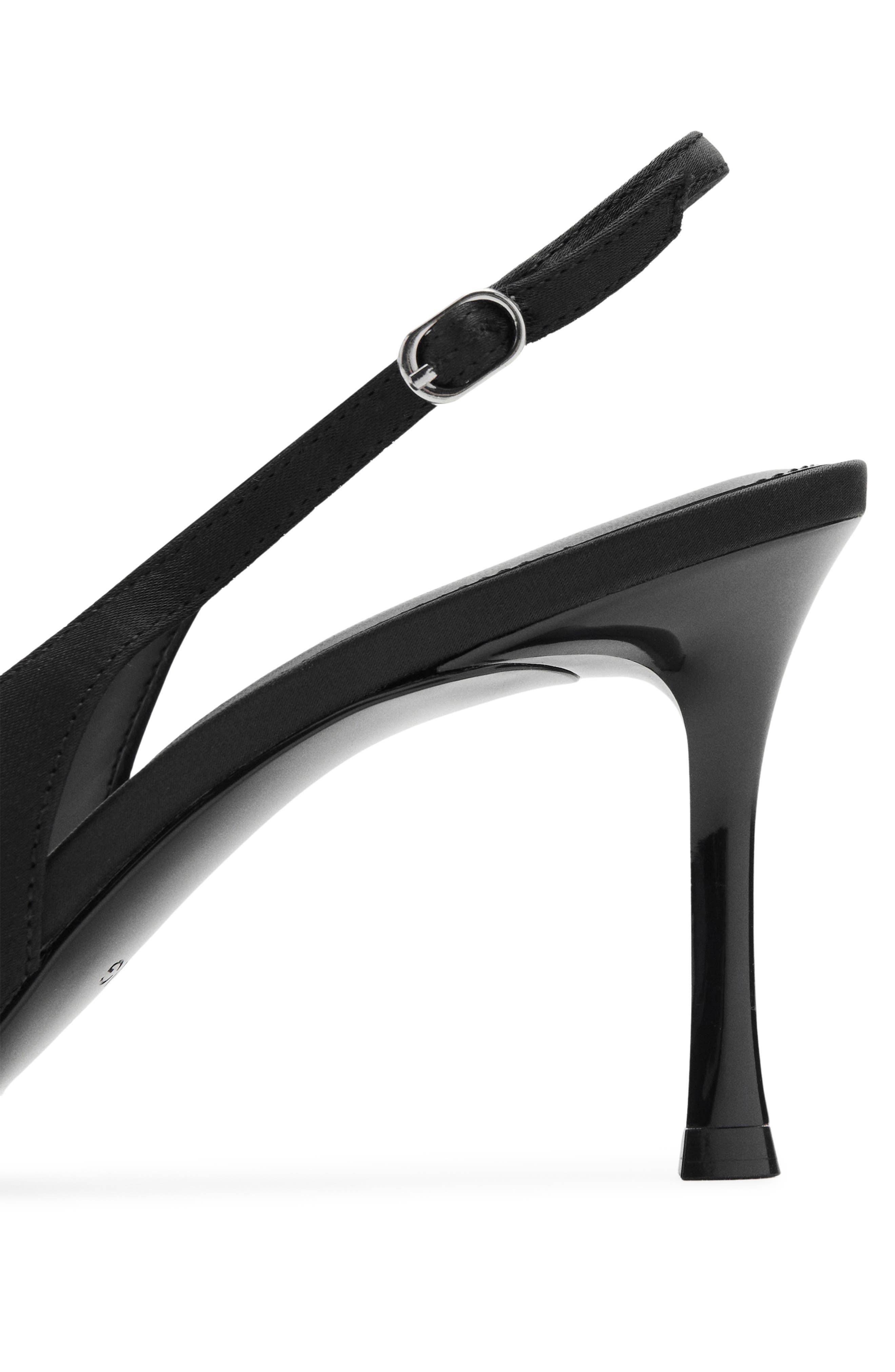 MANGO Slingback Pointed Toe Pump, Alternate, color, Black
