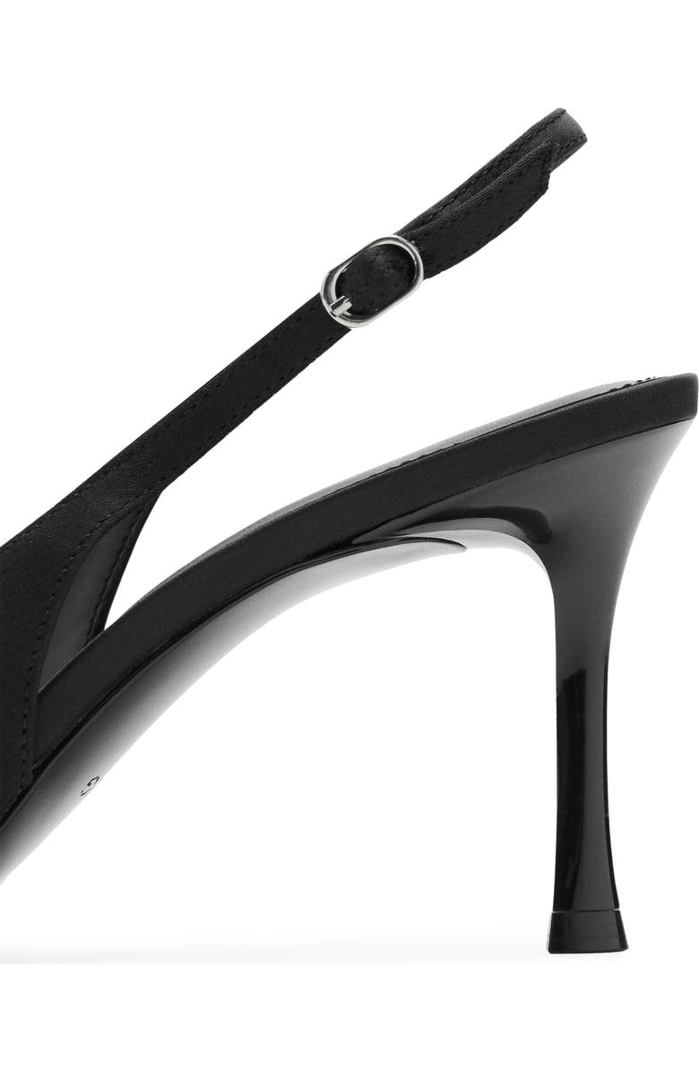 MANGO Slingback Pointed Toe Pump, Alternate, color, Black