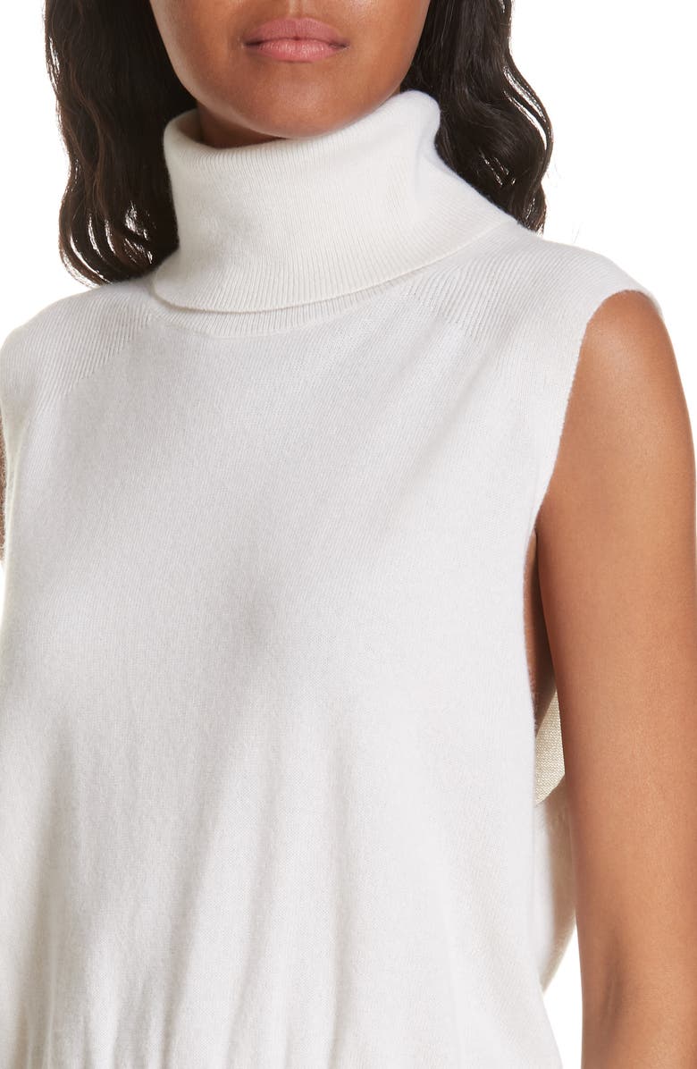 Veronica Beard Noor Turtleneck Peplum Cashmere Top, Alternate, color,
